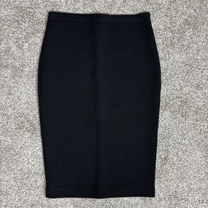 3.1 Phillip Lim Merino Wool Black Stretch Knit Pencil Skirt Size‎ M